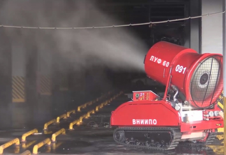 Место пожара в ТЦ «Синдика» обследуют с помощью робототехнических комплексов