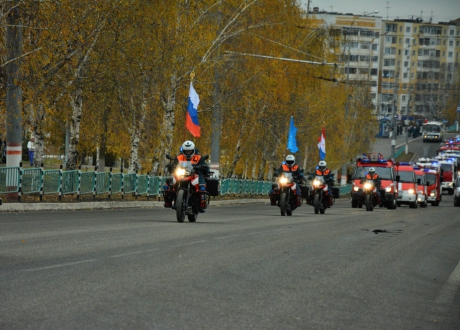 В столице Мордовии состоялся автопробег новейшей пожарно-спасательной техники