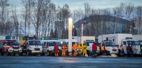 В Санкт-Петербурге прошел смотр сил и средств, обеспечивающих безопасность горожан в зимний период
