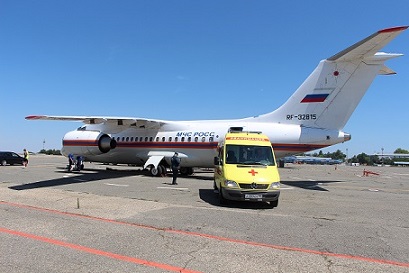 Спецборт МЧС России осуществляет санитарно-авиационную эвакуацию тяжелобольных из г. Грозного и Ростова-на-Дону в лечебные учреждения г. Нижнего Новгорода и Москвы Спецборт МЧС России осуществляет санитарно-авиационную эвакуацию тяжелобольных из г. Грозного и Ростова-на-Дону в лечебные учреждения г. Нижнего Новгорода и Москвы