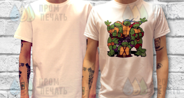 Печать на одежде, сумках и чашках